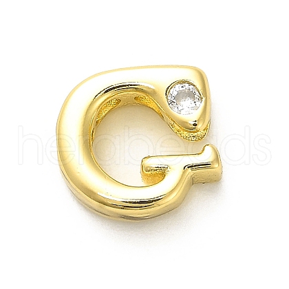 Rack Plating Brass Cubic Zirconia Beads KK-L210-008G-G-1