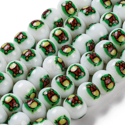 Printing Glass Beads for Necklaces Bracelets Making GLAA-B020-02A-02-1
