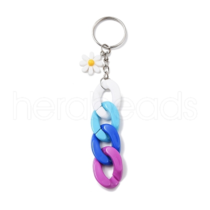 Acrylic Curb Chain Keychain KEYC-JKC00633-03-1