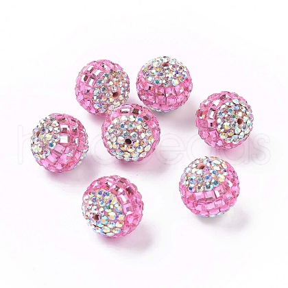 Polymer Clay Rhinestone Beads RB-L029-04B-1