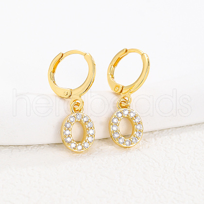 Brass Micro Pave Clear Cubic Zirconia Hoop Earrings FS-WGAF6E5-01-1
