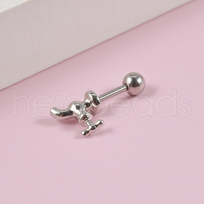 Water Faucet 304 Stainless Steel Cartilage Earrings FS-WGE47D7-01-1