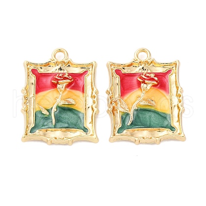 Alloy Enamel Pendants FIND-M060-04G-1