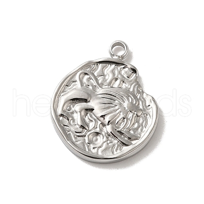 304 Stainless Steel Pendants STAS-B074-08P-07-1