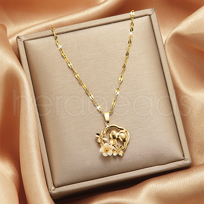 Alloy Crystal Rhinestone Pendant Necklaces for Women WGDF473-21-1