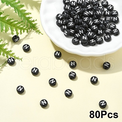 Opaque Acrylic Horizontal Hole Beads SACR-YW0001-70N-1