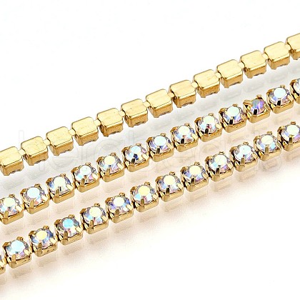 Iron Rhinestone Cup Chains CH-T006-03A-04-1