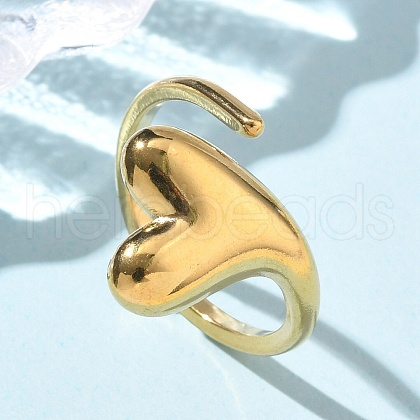 304 Stainless Steel Cuff Rings RJEW-P150-02G-1
