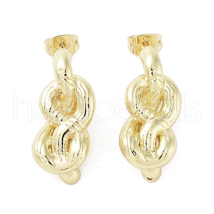 Rack Plating Brass Stud Earring EJEW-C081-27G-1