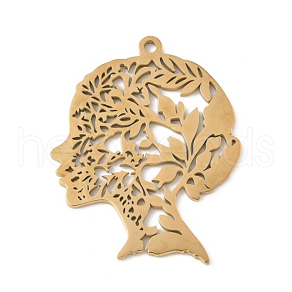 304 Stainless Steel Pendants STAS-V016-16G-1