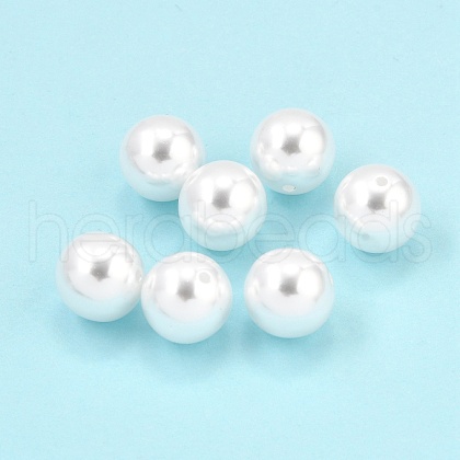 Plastic Imitation Pearl Beads PEAR-H020-01J-1
