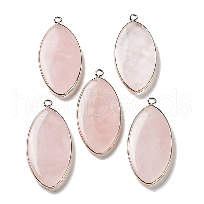 Natural Rose Quartz Pendants G-G063-03E-1