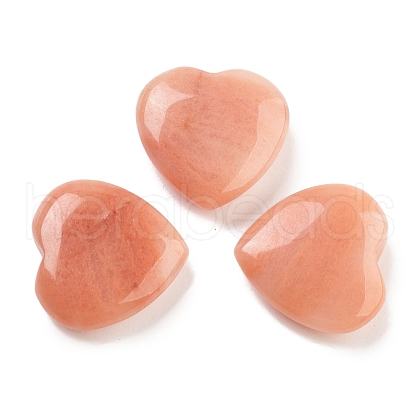 Mother's Day Gifts Heart Natural Red Aventurine Palm Stones G-C134-06A-21-1