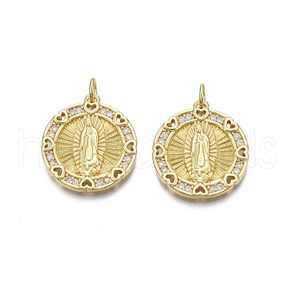 Brass Micro Pave Cubic Zirconia Pendants ZIRC-N039-227-1