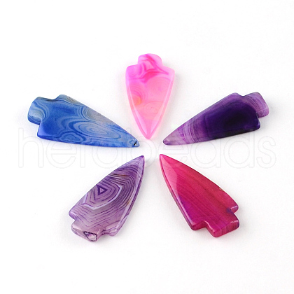 Arrow Head Dyed Natural Agate Cabochons G-R270-69-1