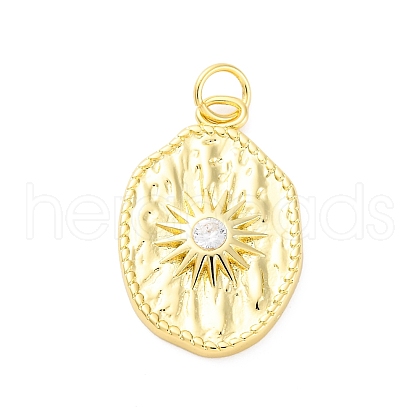 Brass Micro Pave Cubic Zirconia Pendants KK-D325-47G-1