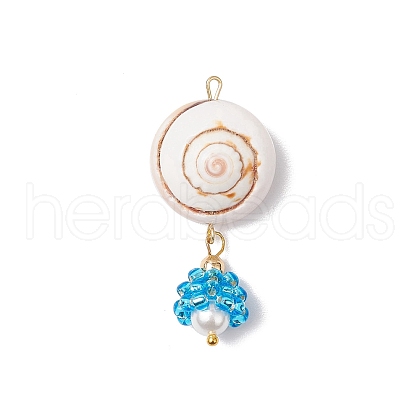 Marine Organism Glass Pendants PALLOY-MZ00700-05-1