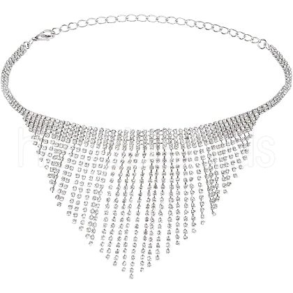 1Pc Zinc Alloy Bib Necklaces NJEW-FG0001-08-1
