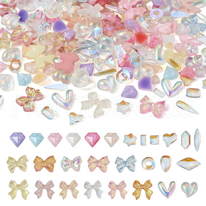 Biyun 6 Style Resin 3D Nail Art Cabochons MRMJ-BY0001-01-1