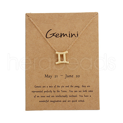 Twelve Constellations Alloy Pendant Necklaces WG2D4F2-06-1