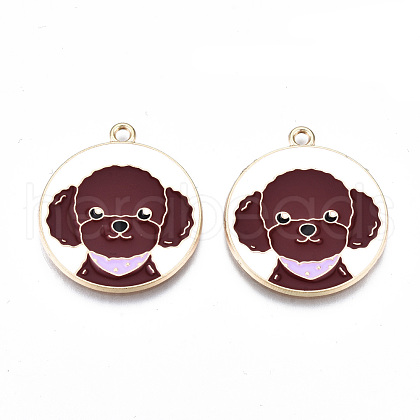 Eco-Friendly Alloy Enamel Pendants ENAM-Q437-054B-NR-1