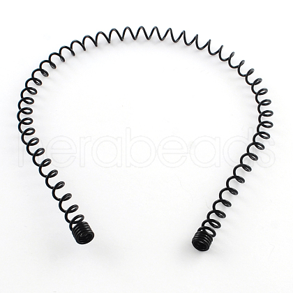 Hair Accessories Iron Wavy Hair Band Findings X-OHAR-Q043-03-1
