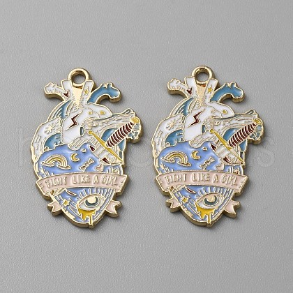 Alloy Enamel Pendants FIND-CJC0011-26A-1