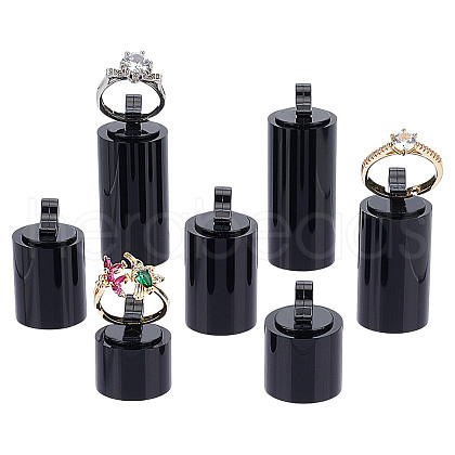 7Pcs 7 Sizes Acrylic Jewelry Finger Ring Displays Stands RDIS-WH0011-34A-1