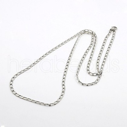 Curb Chain Necklace for Men NJEW-F027-11-1