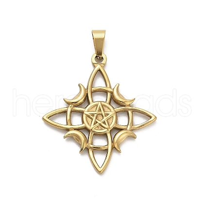 304 Stainless Steel Pendants STAS-Q343-23G-1