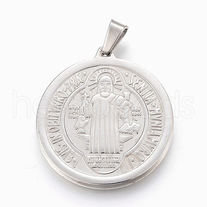 Tarnish Resistant 304 Stainless Steel Pendants STAS-F165-32P-1