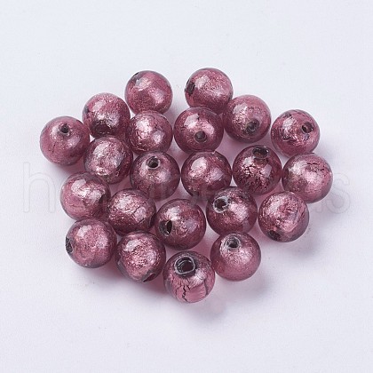 Handmade Silver Foil Lampwork Beads LAMP-J089-P08-1