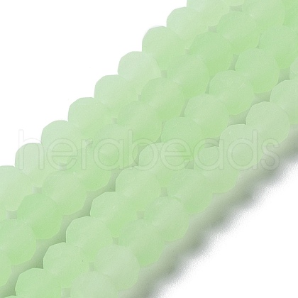 Imitation Jade Solid Color Glass Beads Strands EGLA-A034-J6mm-MD01-1