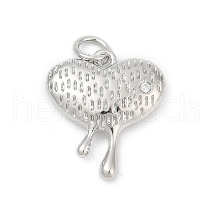 Brass Pave Cubic Zirconia Pendants KK-U062-41P-1