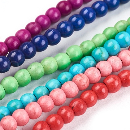 Synthetic Turquoise Beads Strands TURQ-G106-4mm-02-1