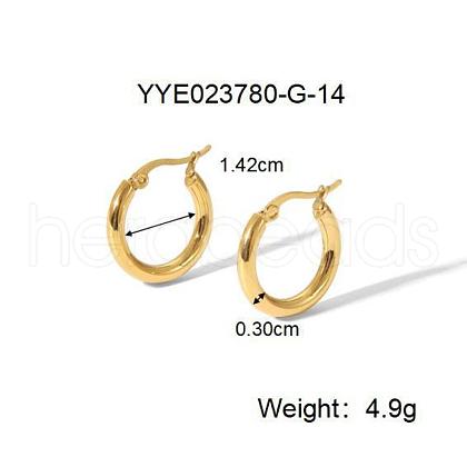 Exaggerated Stainless Steel Hoop Earrings HB2914-3-1