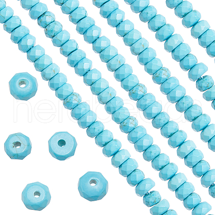 SUNNYCLUE 1 Strand  Natural Howlite Beads Strands TURQ-SC0001-25-1