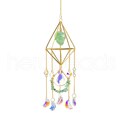 Golden Iron Wind Chime HJEW-K045-01G-05-1