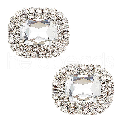 Alloy Rhinestone Shoe Decorations FIND-WH0126-417B-1