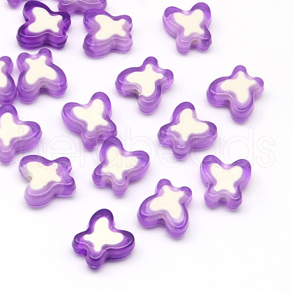 Transparent Butterfly Acrylic Beads X-TACR-Q007-01A-1