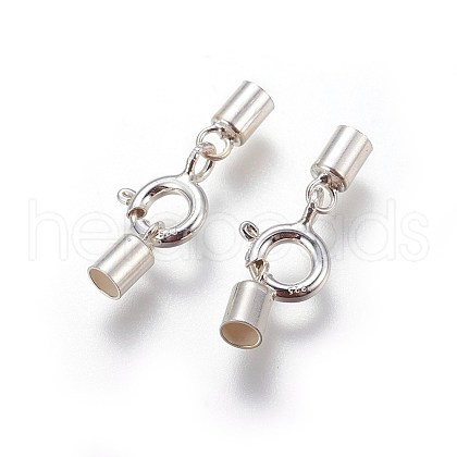 925 Sterling Silver Spring Ring Clasps STER-G019-D-08S-1