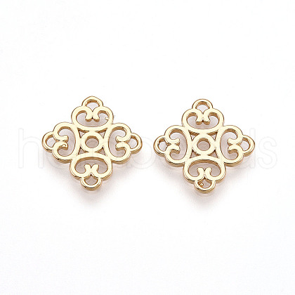 Brass Connector Charms KK-T074-55G-1