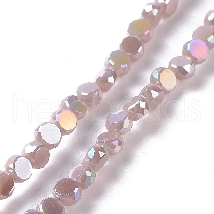 Electroplate Glass Beads Strands GLAA-E036-03B-1