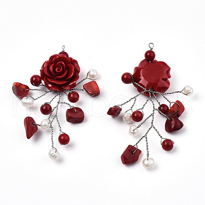 Synthetic Stone Big Pendants G-N339-01B-1