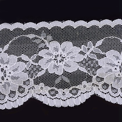 Lace Trim Nylon Ribbon for Jewelry Making ORIB-F003-078-1