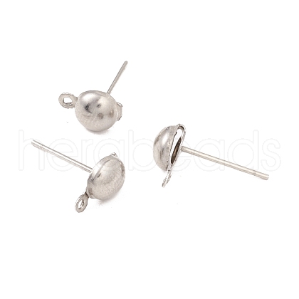 304 Stainless Steel Stud Earring Findings STAS-P307-17A-P-1