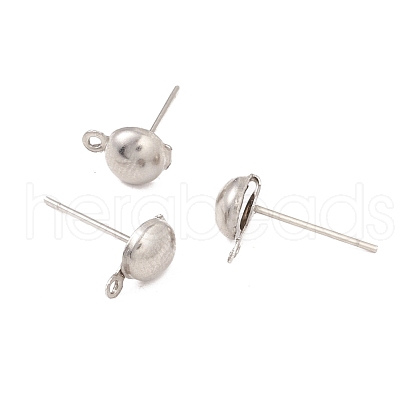 Non-Tarnish 304 Stainless Steel Stud Earring Findings STAS-P307-17A-P-1