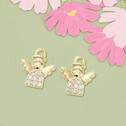 10Pcs Brass Charms KK-V006-05G-02-1
