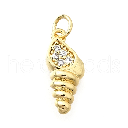 Brass Micro Pave Cubic Zirconia Pendants KK-F896-04G-1