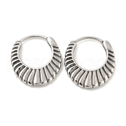 316 Surgical Stainless Steel Hoop Earrings EJEW-D096-10D-AS-1